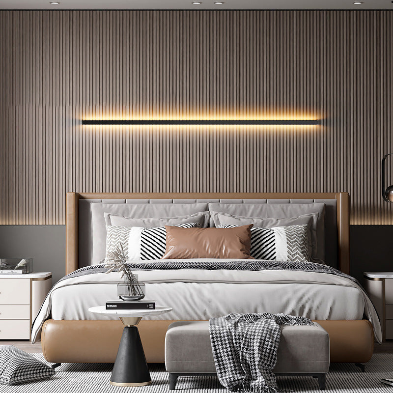 Simple Modern Minimalist Long Strip Living Room Grille Wall Lamp