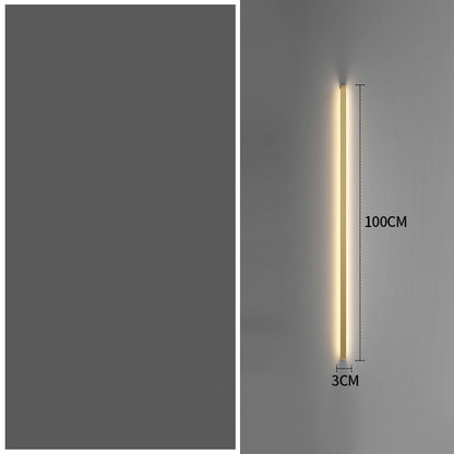 Simple Modern Minimalist Long Strip Living Room Grille Wall Lamp