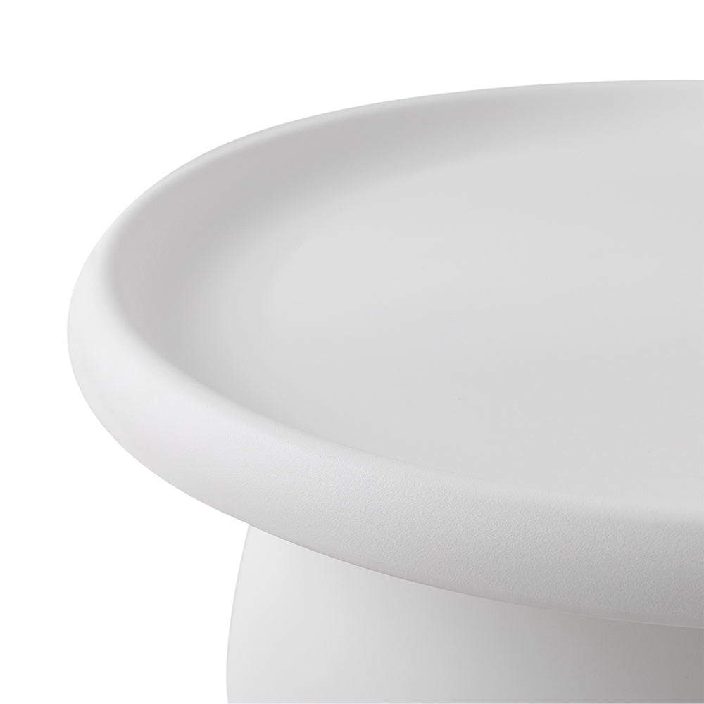 Coffee Table Round 71CM Plastic White