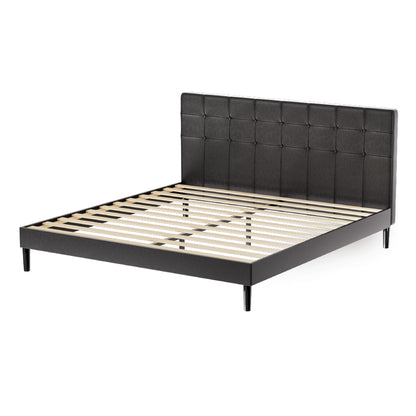 Bed Frame King Size LED Black RAVI