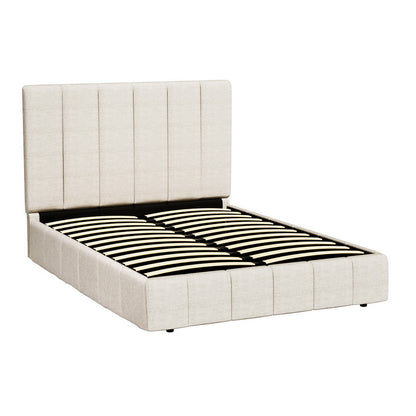 Bed Frame Double Size Beige TETTE