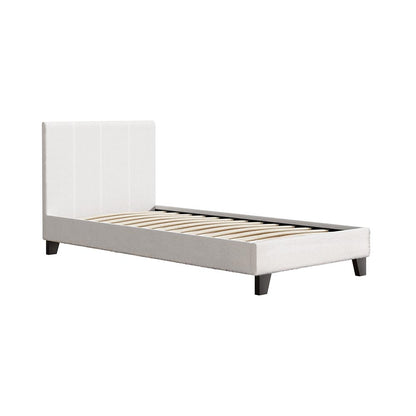 Bed Frame Single Size Boucle NEO