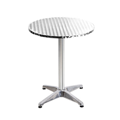 Set of 6 Outdoor Bar Table Aluminium Round 70/110CM