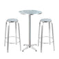 3-Piece Outdoor Bar Set Bistro Table Stools Adjustable Round Cafe