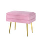 Ottoman Storage Foot Stool Velvet Pink