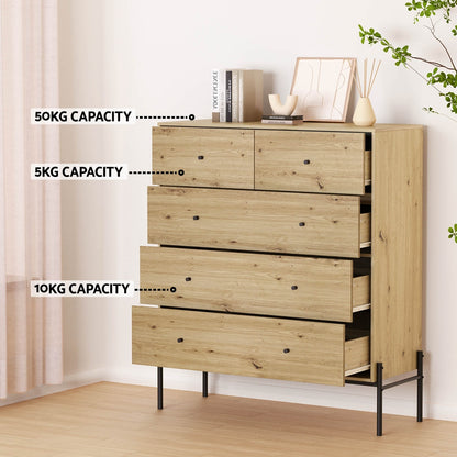 5 Chest of Drawers - ARNO Pine