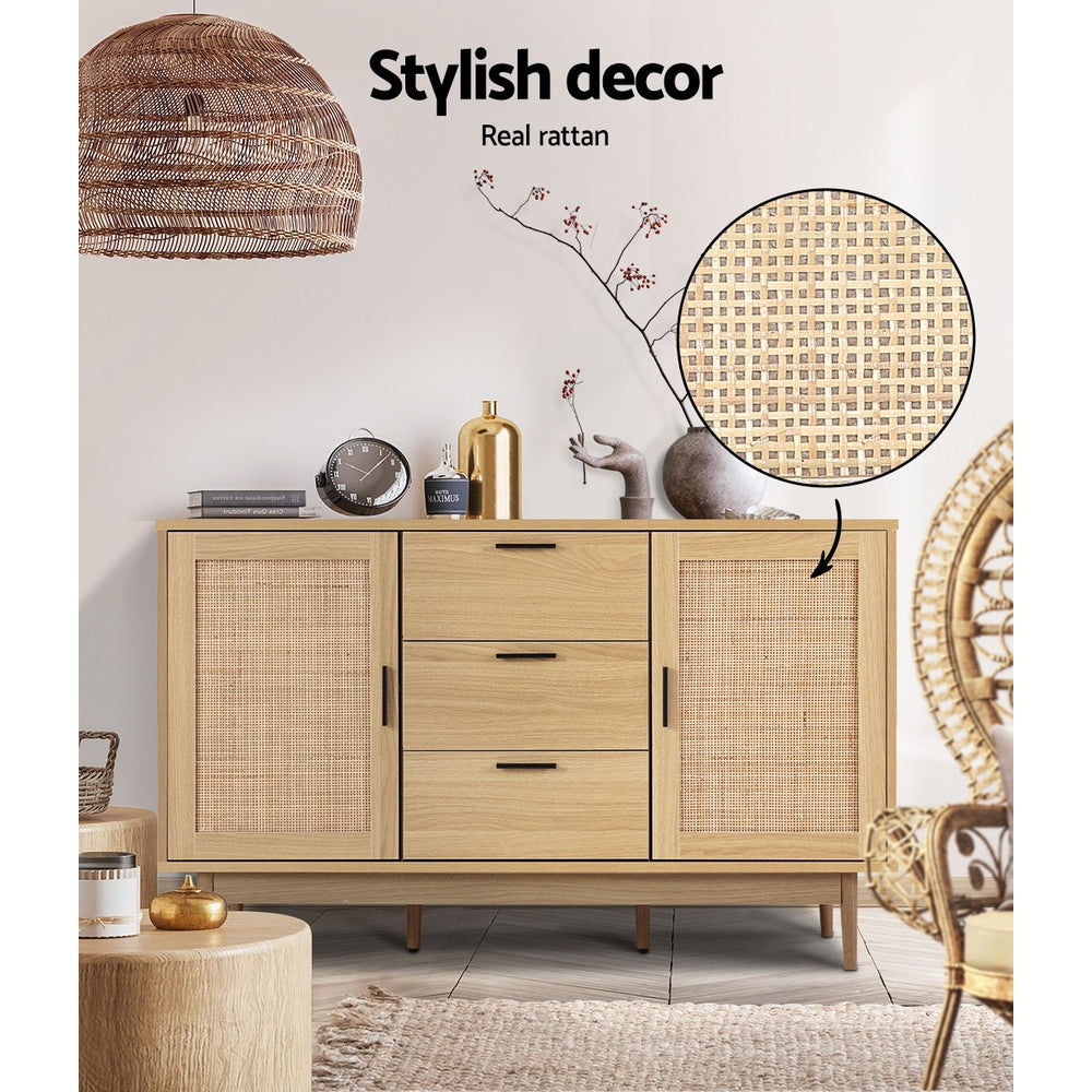 Rattan Buffet Sideboard - BRIONY Oak