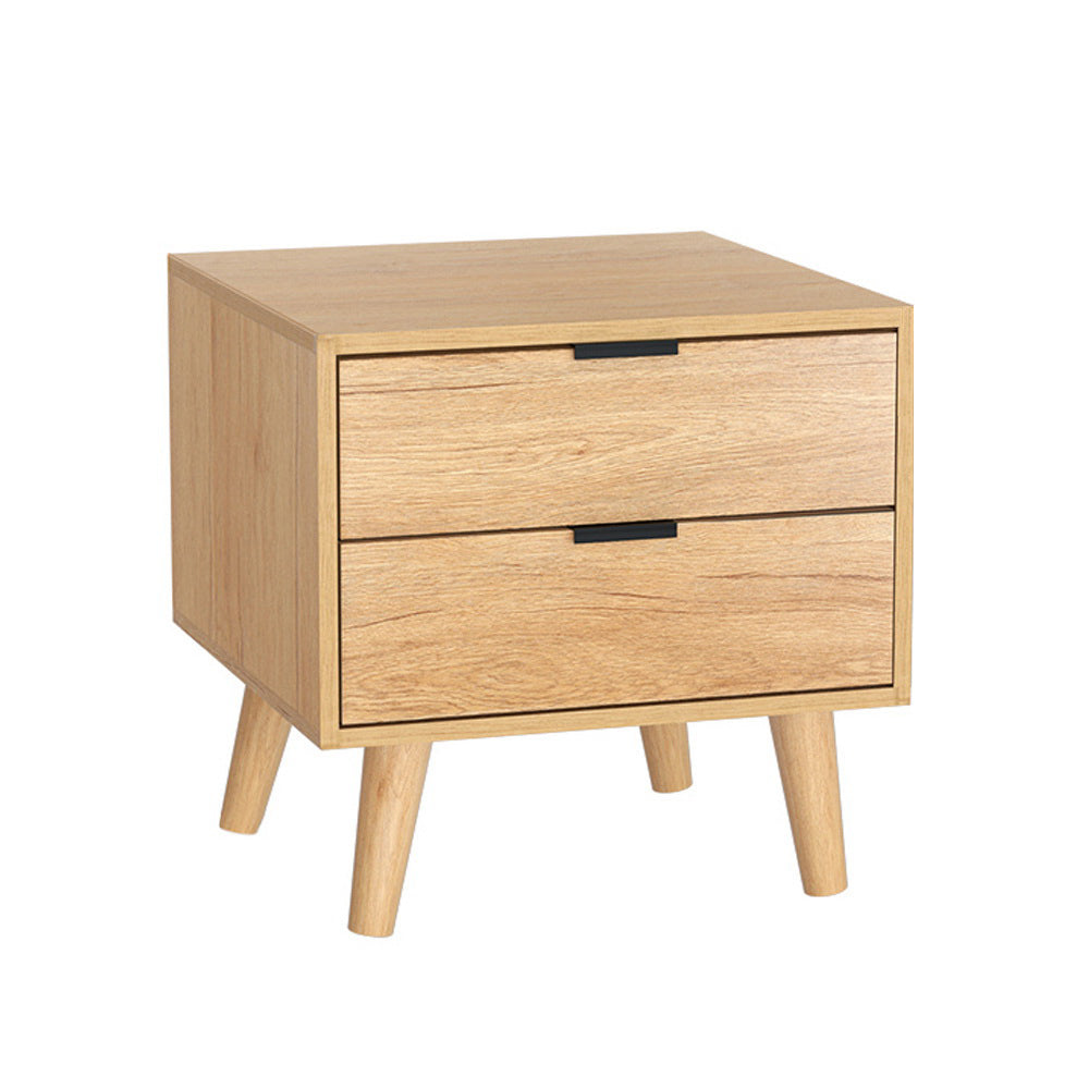 Bedside Table Drawers Nightstand Side End Table Storage Cabinet Pine MAJD