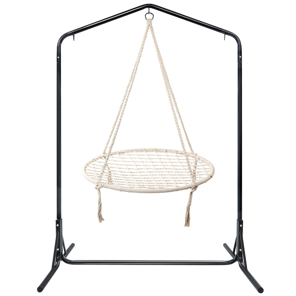 Hammock Chair with Stand Nest Web Outdoor Swing 100cm