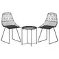 3PC Outdoor Bistro Set Patio Furniture Lounge Chairs Table Garden