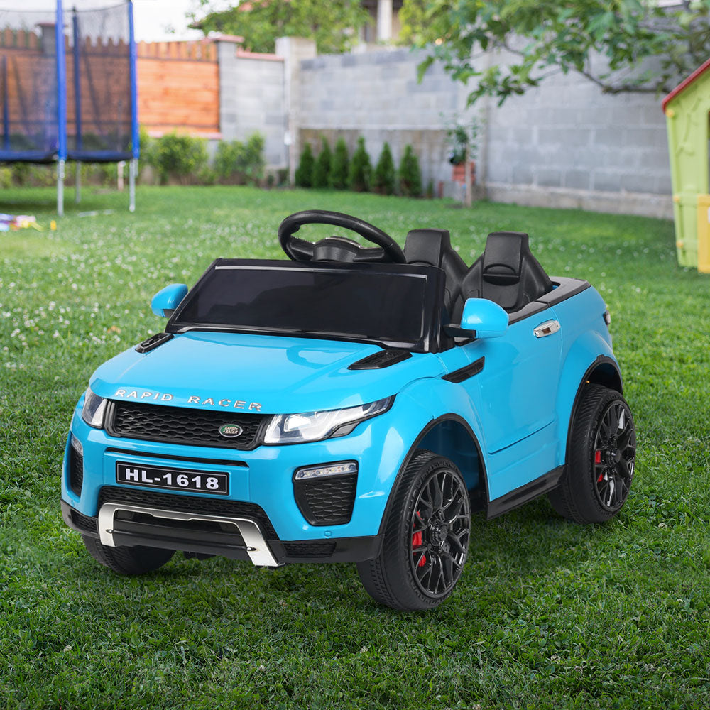 Rigo Kids Electric Ride On Car SUV Range Rover-inspired Toy Cars Remote 12V Blue