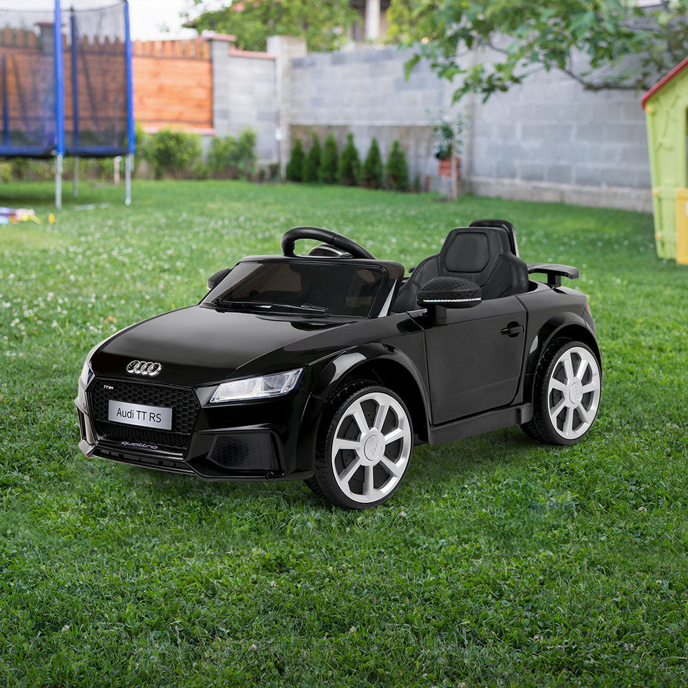 Kids Electric Ride On Car Audi Licensed TTRS Toy Cars Remote 12V Battery Black