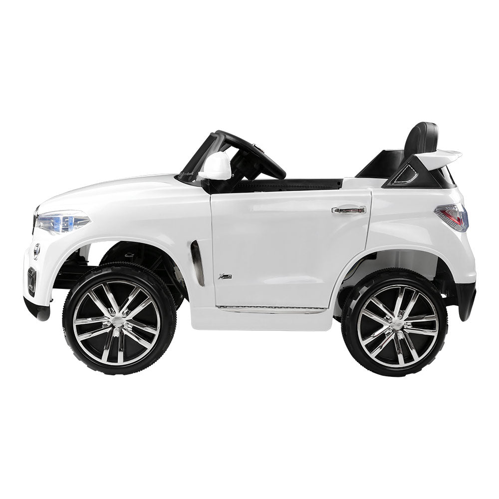 Rigo Kids Electric Ride On Car SUV BMW-Inspired X5 Toy Cars Remote 6V White