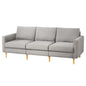 3 Seater Sofa 225cm Linen Fabric Grey