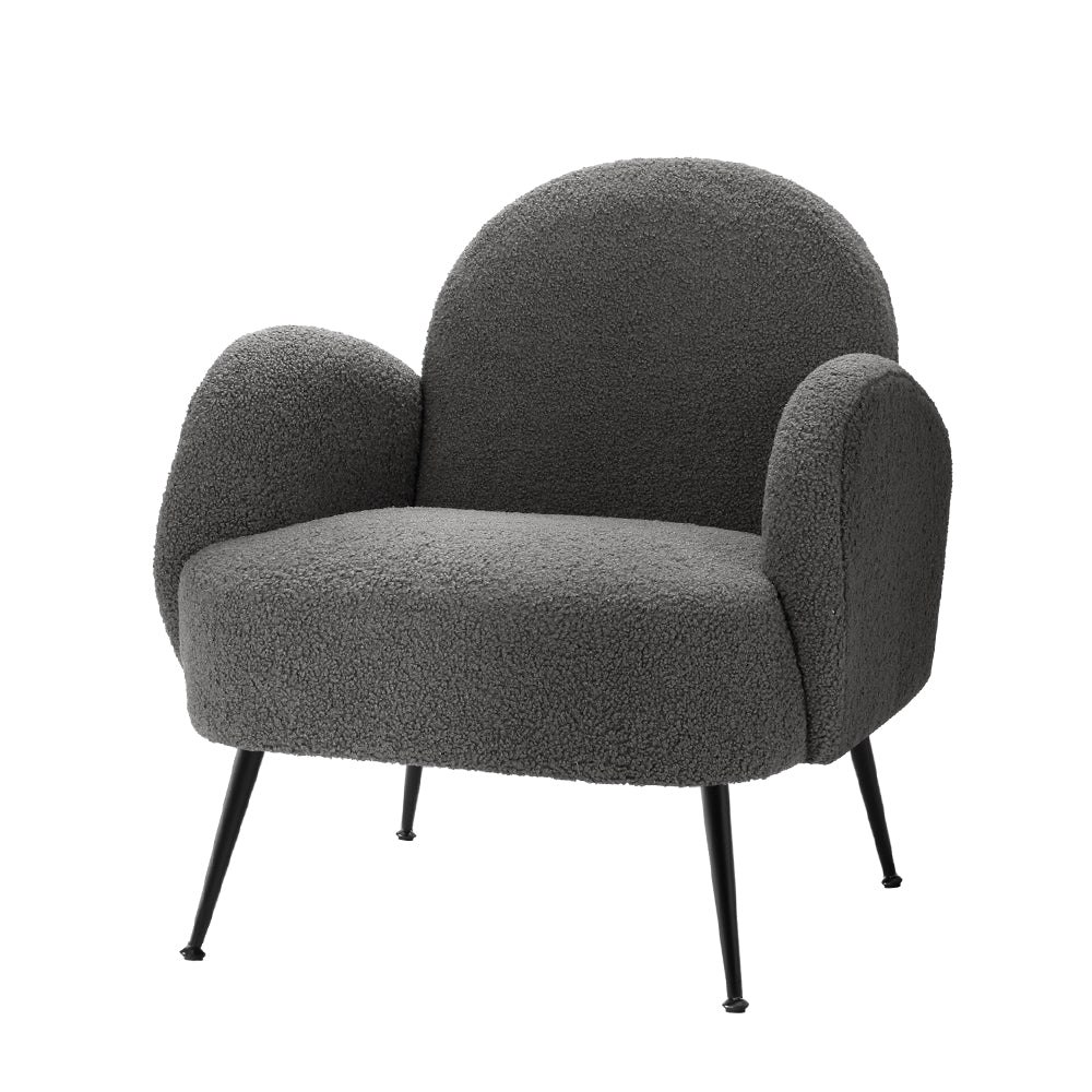 Armchair Boucle Charcoal Hanes