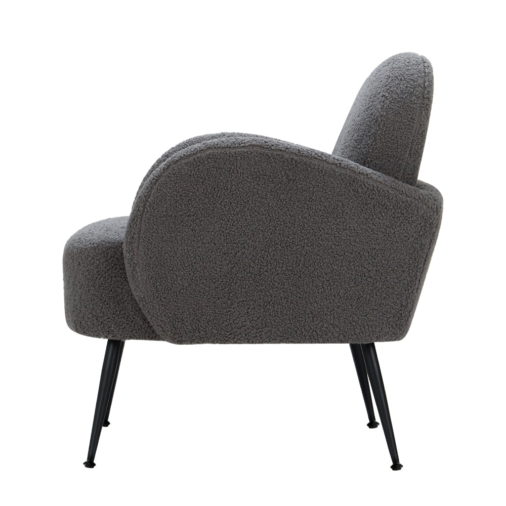 Armchair Boucle Charcoal Hanes