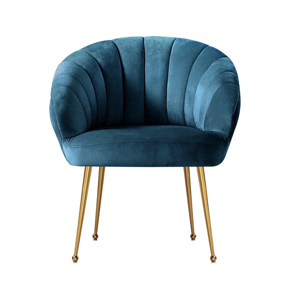 Armchair Velvet Blue Eloise