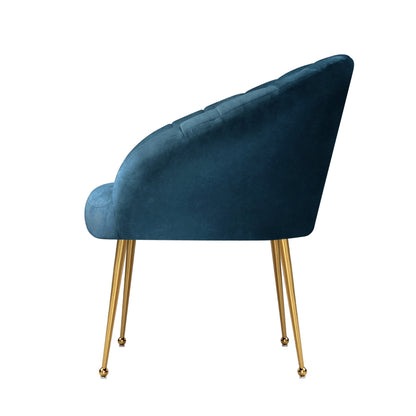 Armchair Velvet Blue Eloise