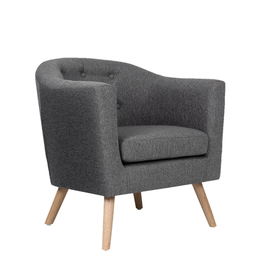 Armchair Tub Chair Grey Adora