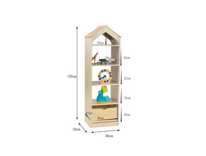 Jooyes Wooden Play Tower Bookcase Storage Shelf