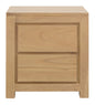 Amsterdam Solid White Cedar 2 Drawer Bedside (Natural)