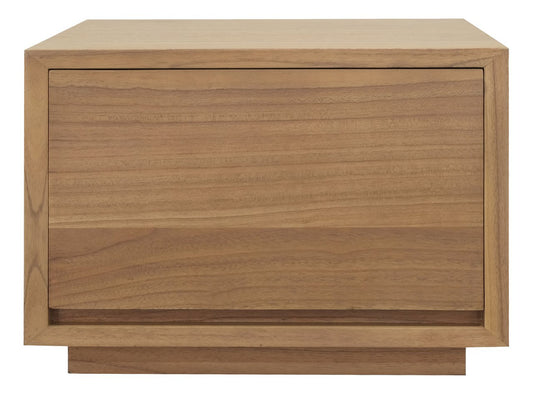 Oscar 1 Drawer Low Bedside Table (Natural)