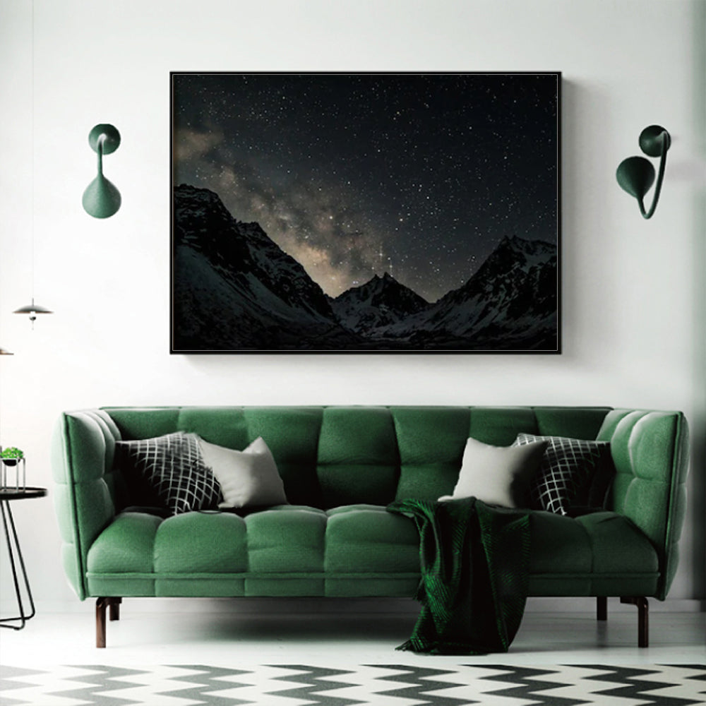 Wall Art 80cmx120cm Night Court Black Frame Canvas