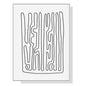 Wall Art 90cmx135cm Black And White Lines White Frame Canvas