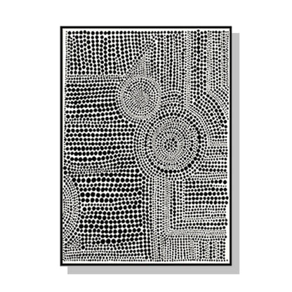 Wall Art 90cmx135cm Clustered Dots A Black Frame Canvas