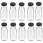 10x 1L Flint Glass Jars + Twist Finish Lids - Round Food Storage Preserving