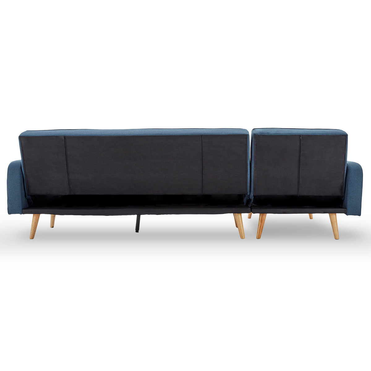 3-Seater Corner Sofa Bed with Chaise Lounge - Blue