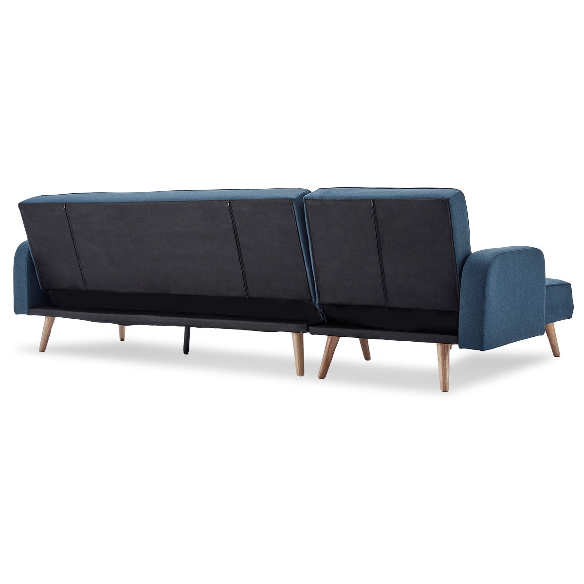 3-Seater Corner Sofa Bed with Chaise Lounge - Blue