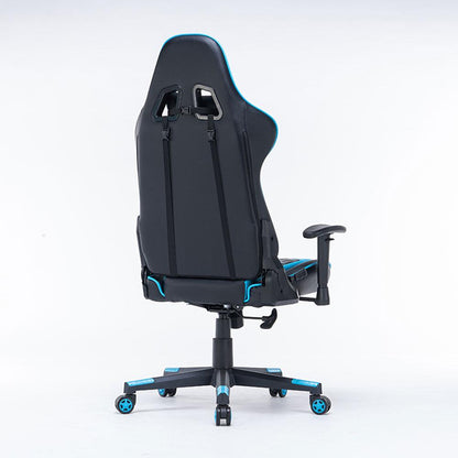 Gaming Chair Ergonomic Racing chair 165° Reclining Gaming Seat 3D Armrest Footrest White Black