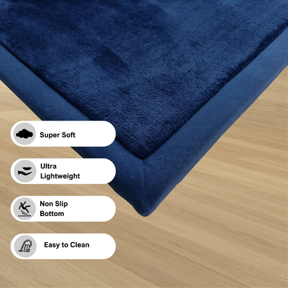 Soft Touch Ultra Plush Memory Foam Tatami Midnight Blue Mat - 150 x 200 CM