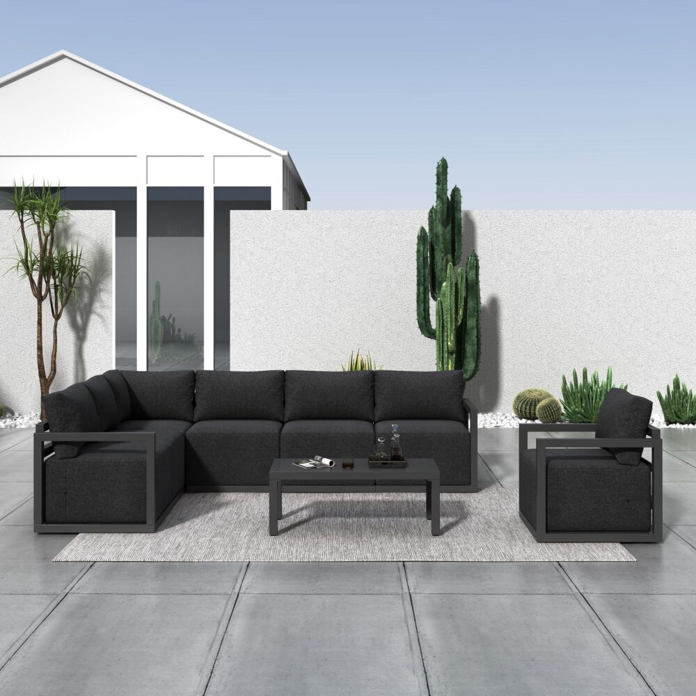 Alfresco 7-Seat Garden Lounge Set – White