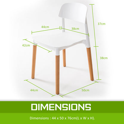 2X Retro Belloch Stackable Dining Cafe Chair WHITE