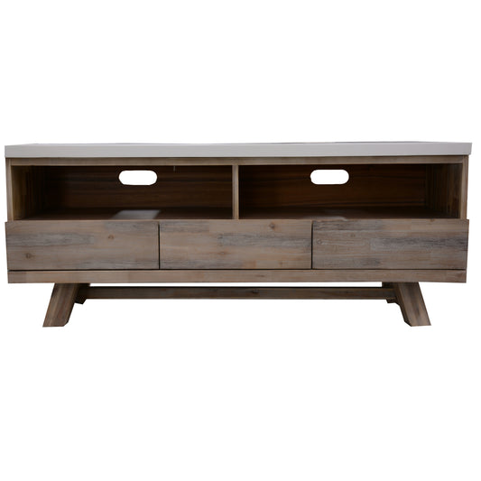 Stony 150cm ETU Entertainment TV Unit with Concrete Top - White