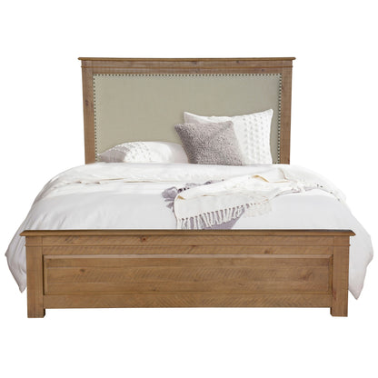 Jade 4pc King Bed Suite Bedside Tallboy Bedroom Furniture Package - Natural