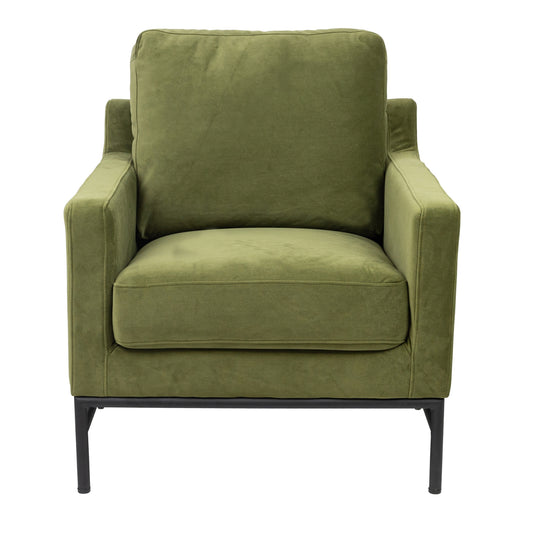 Mylah Fabric Armchair Occasional Accent Arm Chair Green