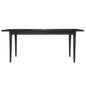 Claire Dining Table 180cm Solid Oak Wood Home Dinner Furniture - Black