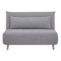 Audrey 2 Seater Sofa Futon Bed Love Seat Fabric Lounge Couch - Grey