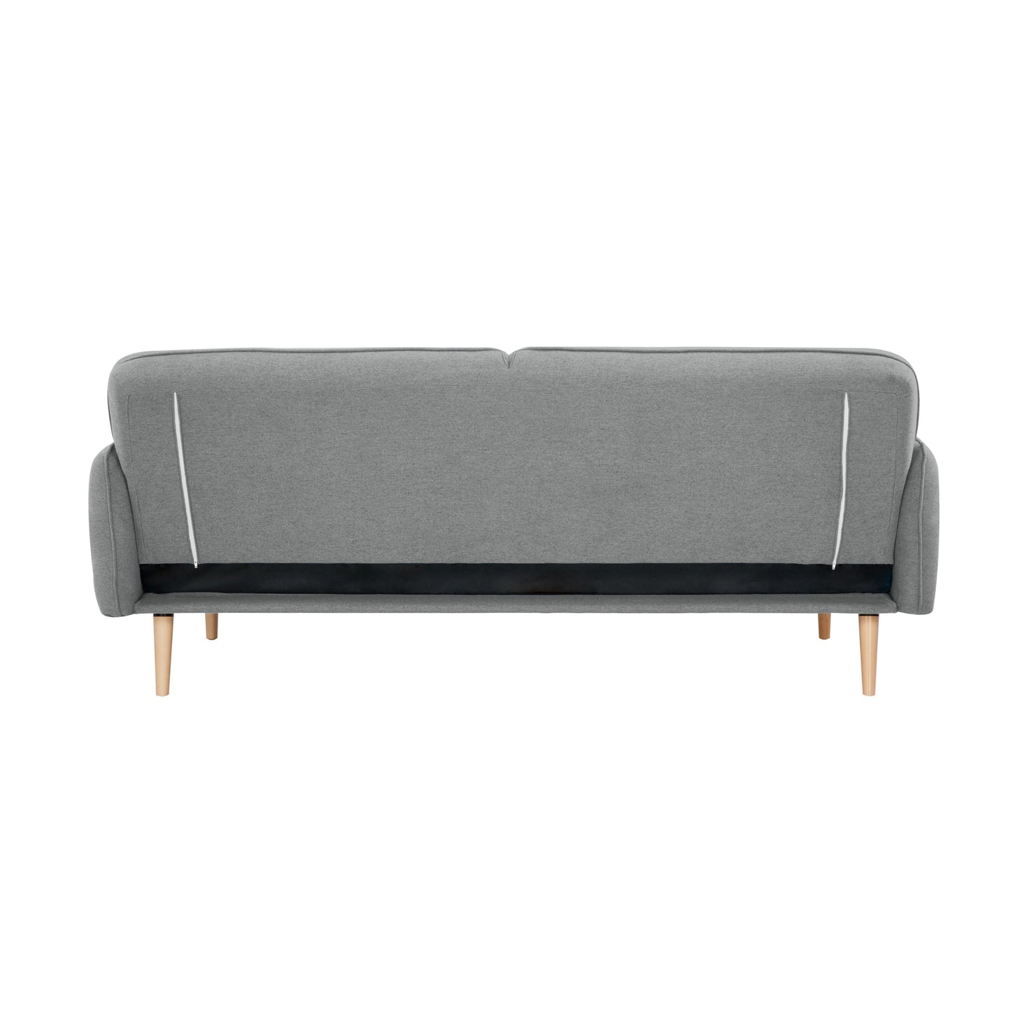 Celia 3 Seater Sofa Queen Bed Fabric Uplholstered Lounge Couch - Light Grey