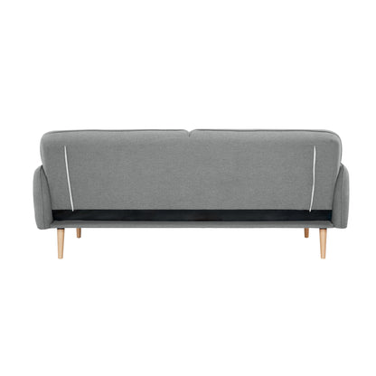 Celia 3 Seater Sofa Queen Bed Fabric Uplholstered Lounge Couch - Light Grey