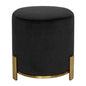 Interior Ave - Apollo Velvet Ottoman - Black