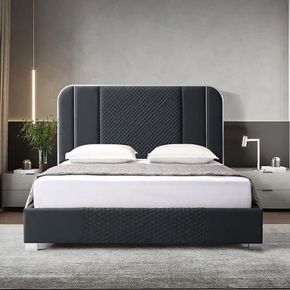 Halcyon King Bed Frame Air Leather Padded Upholstery