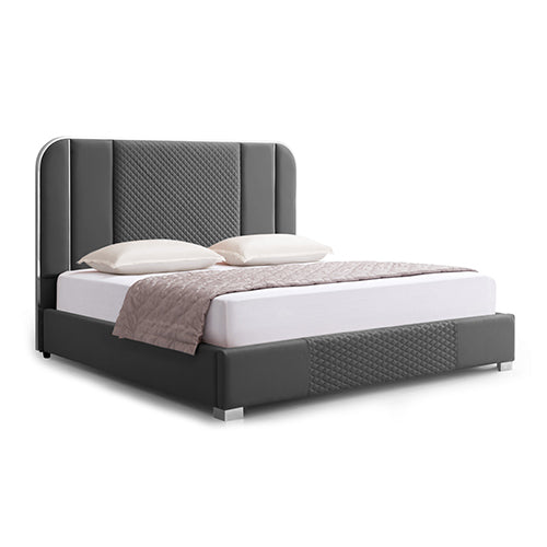 Halcyon King Bed Frame Air Leather Padded Upholstery