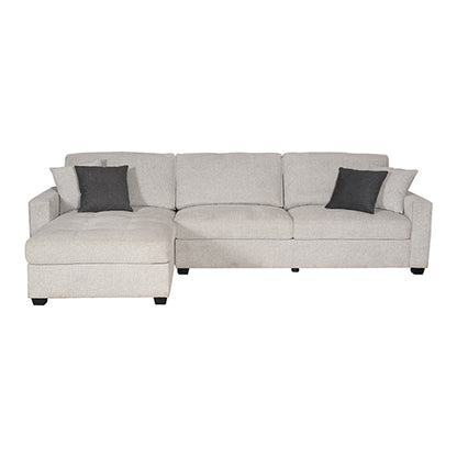 Milano Corner Sofa Chaise Polyester Fabric Multilayer Two Pillows Attached Individual Pocket Spring