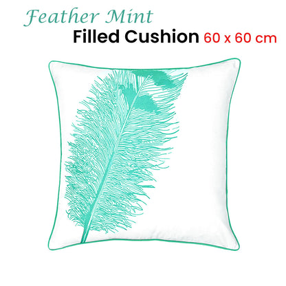 J.Elliot Home Feather Mint Filled Cushion 60 x 60 cm