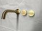 2021 New Burnished Gold Brushed Brass mixer WaterMark WELS round taps wall faucet basin