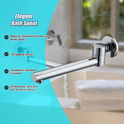 240mm Brass Bath Safety Spout Swivel